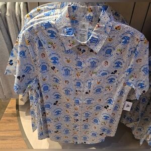 Walt Disney World Park Icons Button Down Shirt